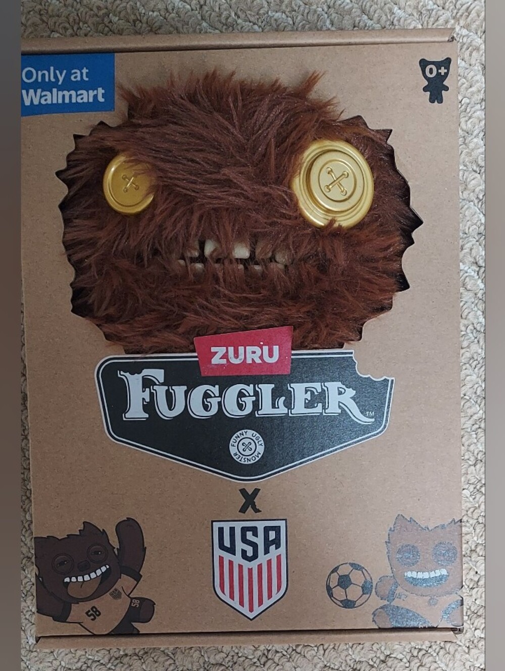 Zuru Fuggler X USA FIFA Soccer 2026  Brown Plush Grumps World Cup New 9